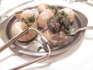 This is what escargots look like BEFORE you throw them up. 